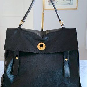 Yves Saint Laurent YSL Muse 2 Black Leather Handbag Shoulder Bag